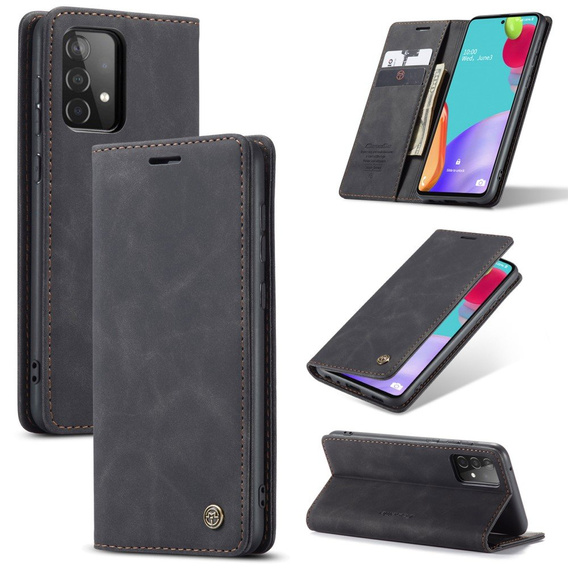 Etui CASEME do Samsung Galaxy A52 / A52s, Leather Wallet Case, czarne