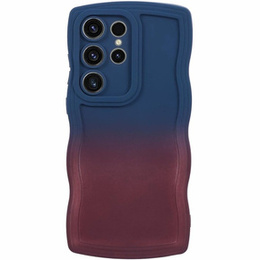 Etui do Samsung Galaxy S24 Ultra, Wavy Case, granatowe / fioletowe