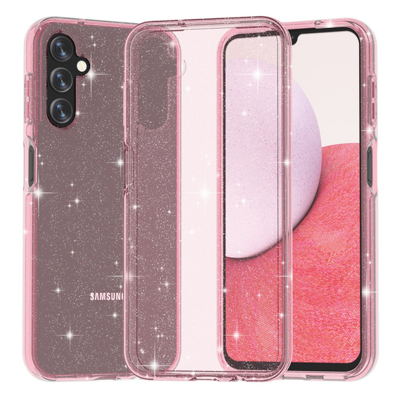 Etui do Samsung Galaxy A14 4G/5G, Glittery Powder, różowe