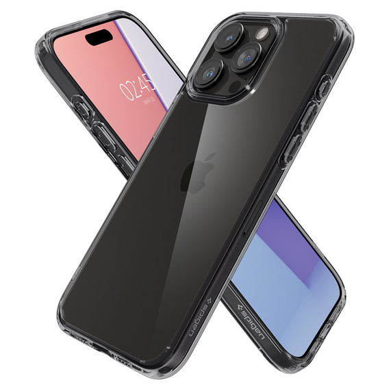 Etui Spigen do iPhone 15 Pro Max, Ultra Hybrid, Przezroczyste / Szare