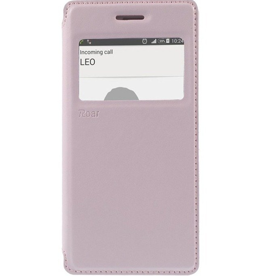 ROAR KOREA Etui Window z klapką do SONY Xperia M2, różowe