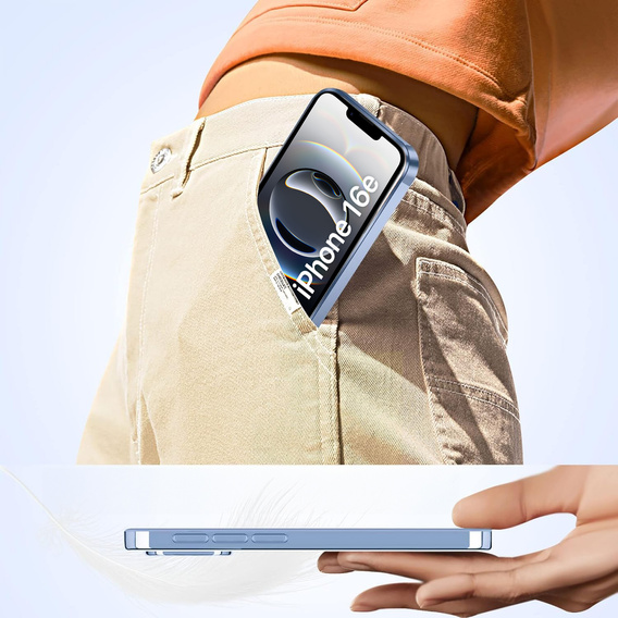 Etui do iPhone 16E, Electro MagSafe, niebieskie + Szkło na ekran
