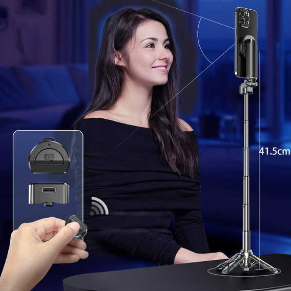 Blavec Selfie Stick Aluminium Coco Mini P-05 tripod + pilot + mocowanie 0,41 metra - czarny