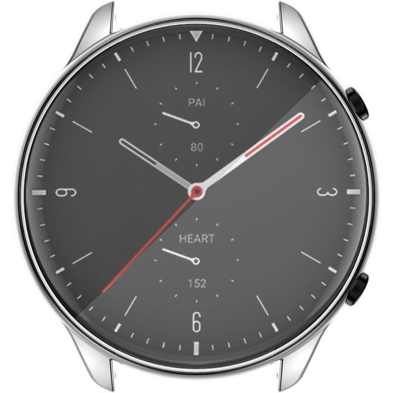 2w1 Etui z Osłoną na Ekran do Amazfit GTR 2, Srebrne