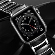 Bransoleta do Apple Watch 1/2/3/4/5/6/7/8/9/10/11/SE Ultra 1/2/3 42/44/45/46/49mm, Czarna / Srebrna