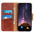 Etui z klapką do Samsung Galaxy S25 Edge, skórzane, brązowe