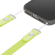 Smycz na telefon kompatybilna z etui do iPhone 17, odpinana magnetyczna klamra, pasek na szyję – żółta