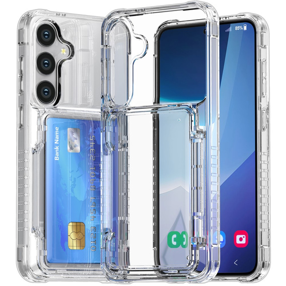 Etui do Samsung Galaxy S24, Card Holder, przezroczyste