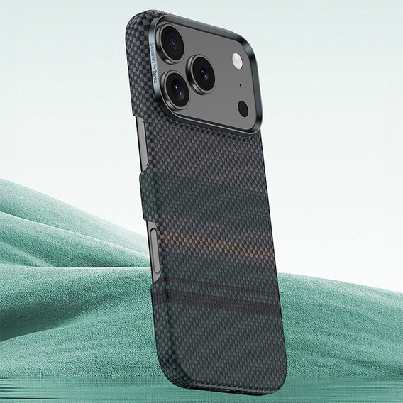 Etui BENKS Kevlar do iPhone 17 Pro, Magnetic Armor Air Aurora 600D 0069, do MagSafe, zielone