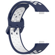 Pasek Silikonowy do Huawei Watch Fit 4 / 4 Pro / 3, Granatowy / Biały