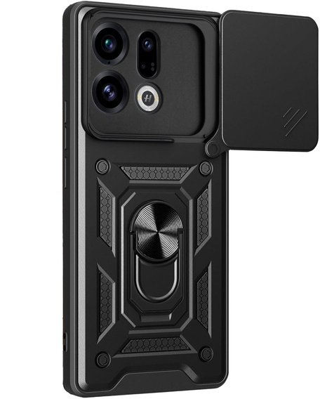 Etui pancerne do Oppo Find X9, CamShield Slide, czarne