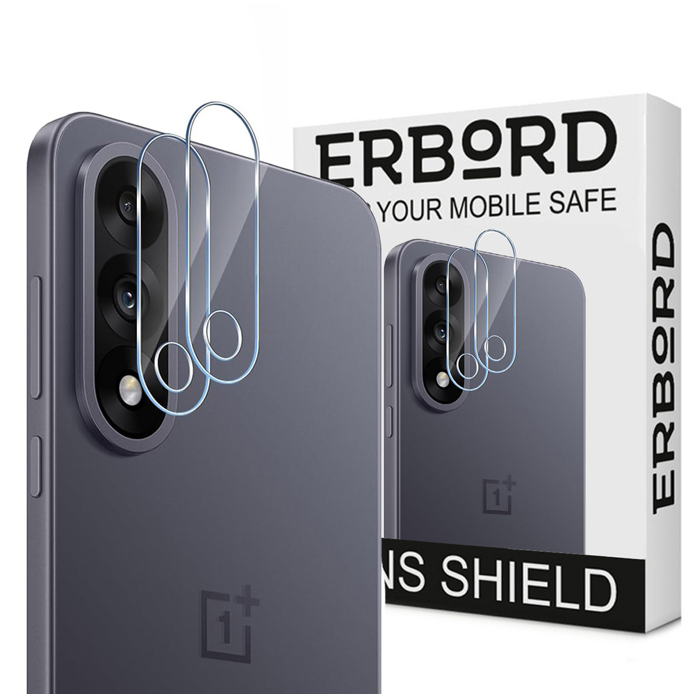 2x Szkło hartowane na aparat ERBORD do OnePlus Nord 5, Przezroczyste