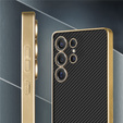 Etui do Samsung Galaxy S25 Ultra, GKK Leather, carbon czarne