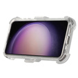 Pancerne Etui do Samsung Galaxy S24, Belt Clip, z klipsem, przezroczyste / czarne