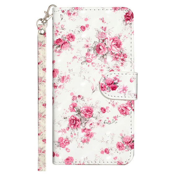 Etui z klapką do Samsung Galaxy A35 5G, Wallet, Roses białe
