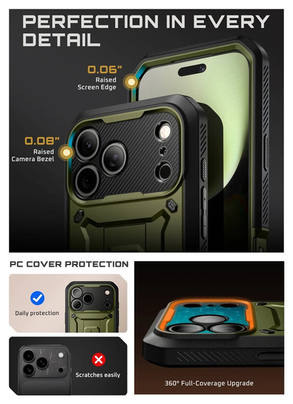 Etui Supcase do iPhone 17 Pro Max, Unicorn Beetle Pro, Guldan