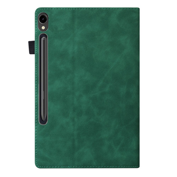 Etui do Samsung Galaxy Tab S10 FE+ Plus, Classic, z miejscem na rysik, zielone