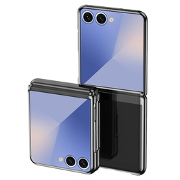 Etui do Samsung Galaxy Z Flip7, z błyszczącym wykończeniem - czarne