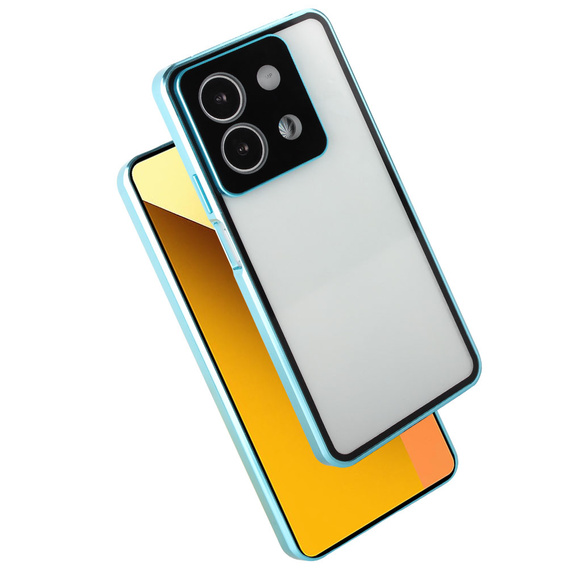 Etui do Xiaomi Redmi Note 13 5G, Magnetic Dual Glass, niebieskie