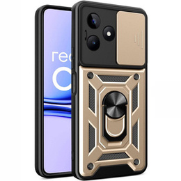 Etui pancerne do Realme C53 4G, CamShield Slide, złote
