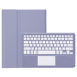 Etui z klawiaturą Bluetooth i touchpadem do Samsung Galaxy Tab S10 FE+ Plus X620/X626B – fioletowe