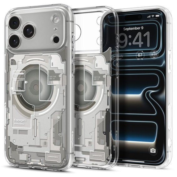 Etui Spigen do iPhone 17 Pro Max, Ultra Hybrid Mag MagSafe, Neo One - Natural Titanium