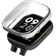 2w1 Etui Silikonowe z Osłoną na Ekran do Xiaomi Redmi Watch 3, Srebrne