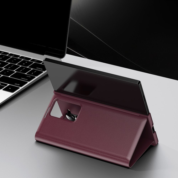 Etui z klapką do Samsung Z Fold5 5G, Smart View Wallet, bordowe