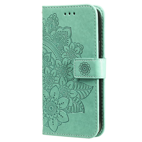 Etui z klapką do Samsung Galaxy M34 5G, Mandala, zielone