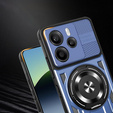 Etui Magnetyczne z Podstawką do Xiaomi Redmi Note 14 4G – Niebieskie