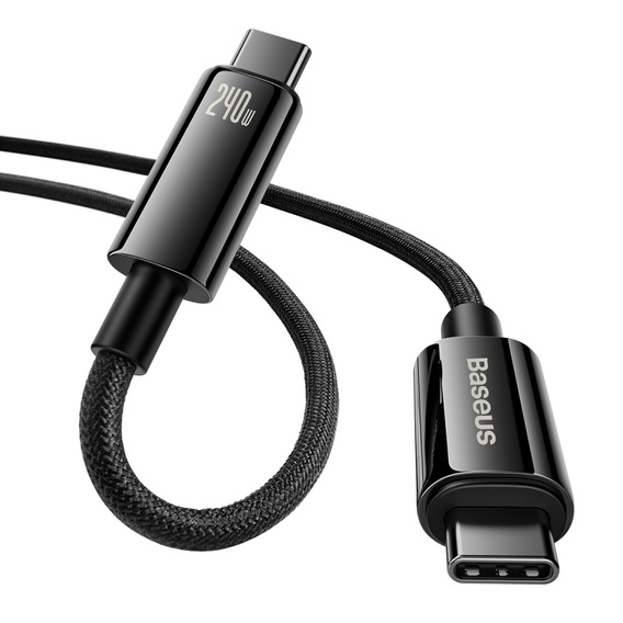 Baseus kabel Tungsten PD USB-C – USB-C 3,0 m, 240 W - czarny