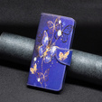 Etui z klapką do Xiaomi Redmi Note 13 5G, Wallet, Butterflies fioletowe