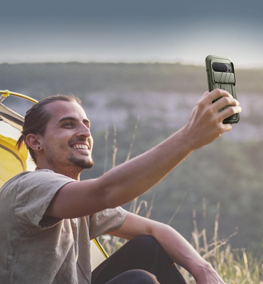 Etui pancerne do Google Pixel 10 Pro XL, Dexnor Full Body (Two Frames) - zielone