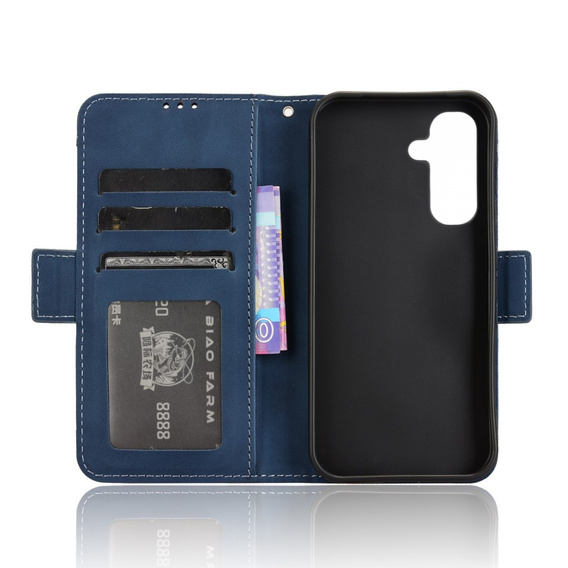 Etui z klapką do Samsung Galaxy A17 5G, Card Slot, granatowe