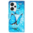 Etui z klapką do Xiaomi Redmi Note 13 Pro+, Wallet, Butterflies niebieskie