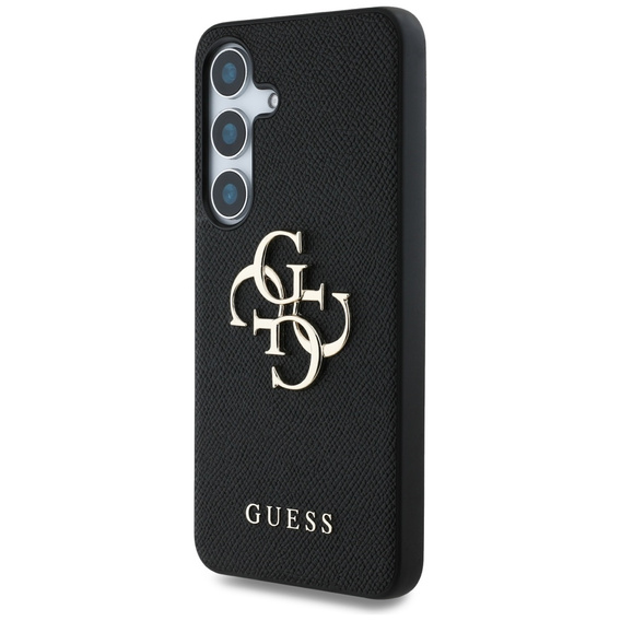 Etui GUESS do Samsung Galaxy S25, Grained Big 4G Logo, czarne