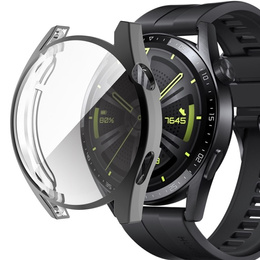 2w1 Etui z osłoną na ekran do Huawei Watch GT 3 46mm, Czarny