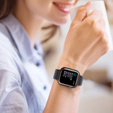 2w1 Etui + Szkło Hartowane do Apple Watch 4/5/6/SE 44mm, Czarne / Złote
