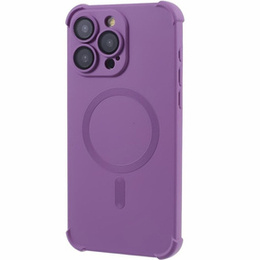 Etui silikonowe do iPhone 15 Pro Max, Magnetic, do MagSafe, fioletowe