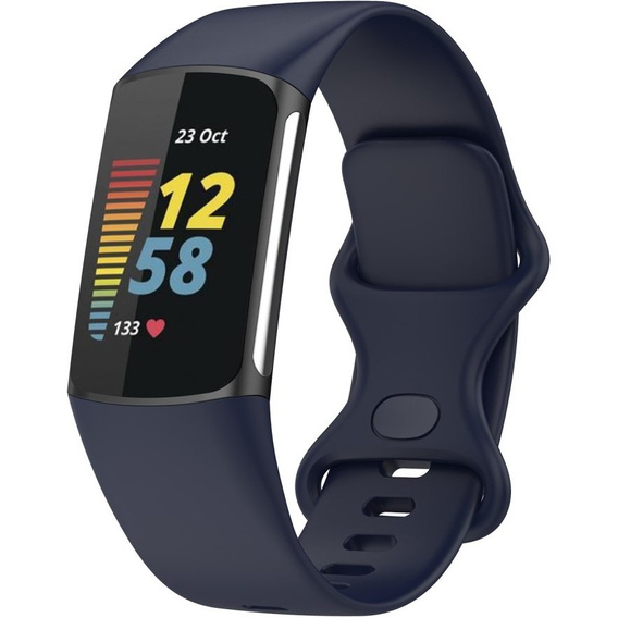 Pasek silikonowy do Fitbit Charge 5, Granatowy