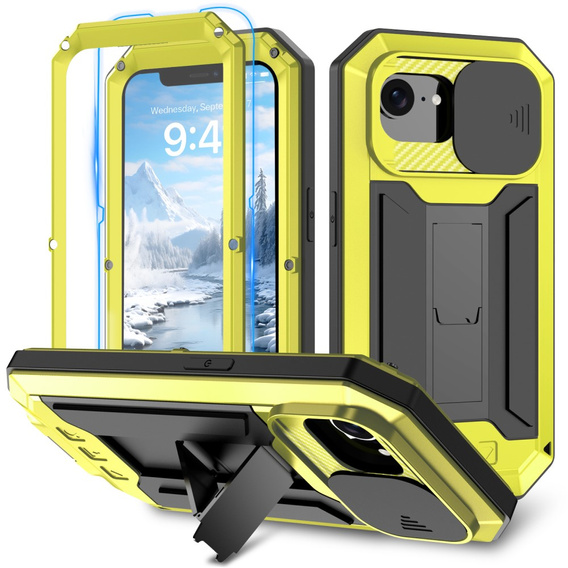 Etui pancerne do iPhone 16E, R-JUST, żółte
