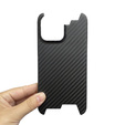 Etui do iPhone 15 Pro Max, karbonowe Carbon Fiber, matowe czarne