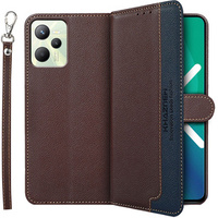 Etui Wallet do Realme C35, KHAZNEH RFID, Dual Color, Brown