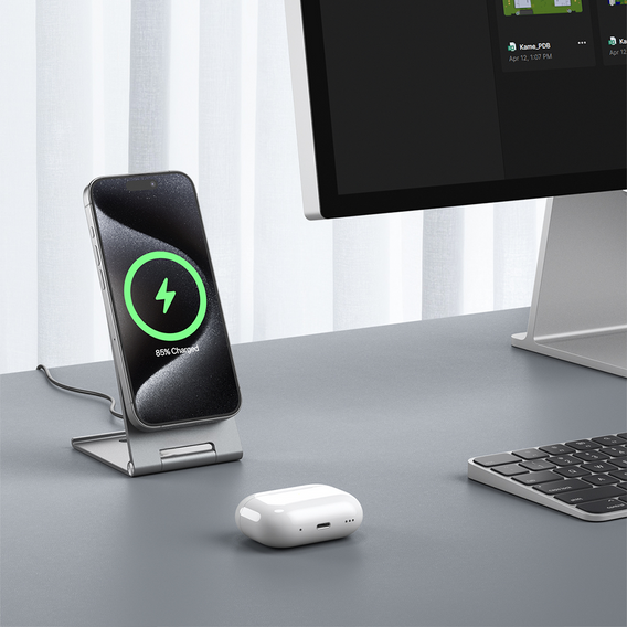 Bezprzewodowa ładowarka indukcyjna do MagSafe, szara