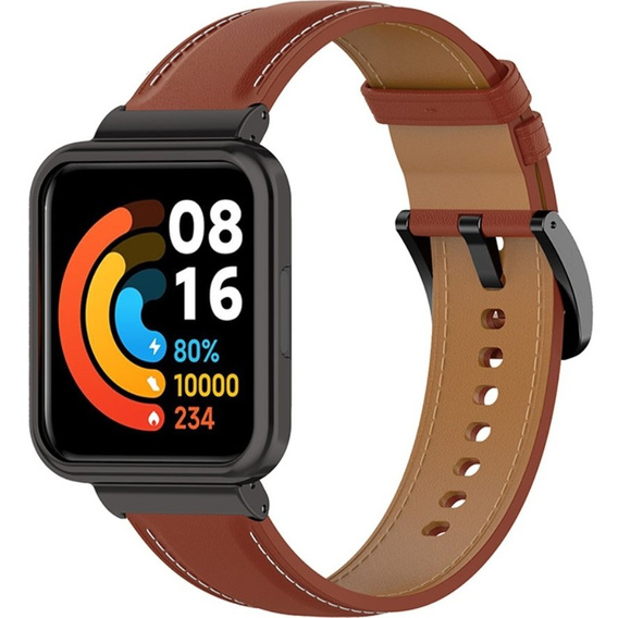 Skórzany Pasek do Xiaomi Redmi Watch 2 Lite, Brown