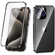 Etui do iPhone 15 Pro, Magnetic Dual Glass, czarne
