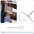 Smycz do telefonu Spigen Crossbody Strap + Wrist Strap + ConTag, niebieska