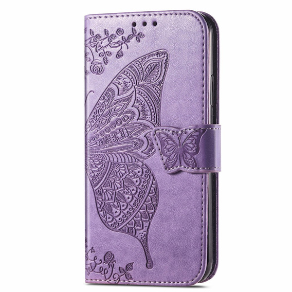 Etui z klapką do Xiaomi Poco F7, Butterfly, fioletowe