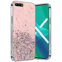 Etui do Huawei Y6 2018 / Honor 7A, Glittery, różowe