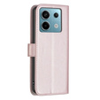 Etui z klapką do Xiaomi Redmi Note 13 Pro 4G / Xiaomi Redmi Note 14S / Xiaomi Poco M6 Pro 4G, BINFEN Wallet, różowe